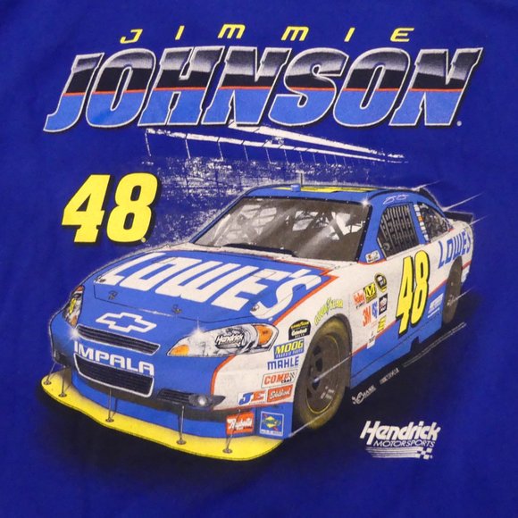 Jimmie Johnson 48 Chase Authentics Blue Kids Large T-Shirt - Picture 4 of 4